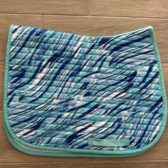 Dover saddlery all purpose saddle pad, blue turquoise, mild wear, equestrian - Picture 3 of 4